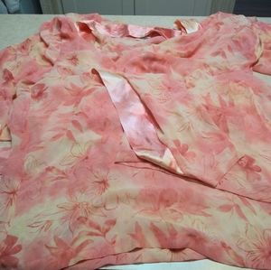 Sheer Ladies Floral Robe 100% polyester 2X